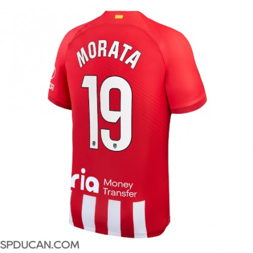 Muški Nogometni Dres Atletico Madrid Alvaro Morata #19 Domaci 2023-24 Kratak Rukav